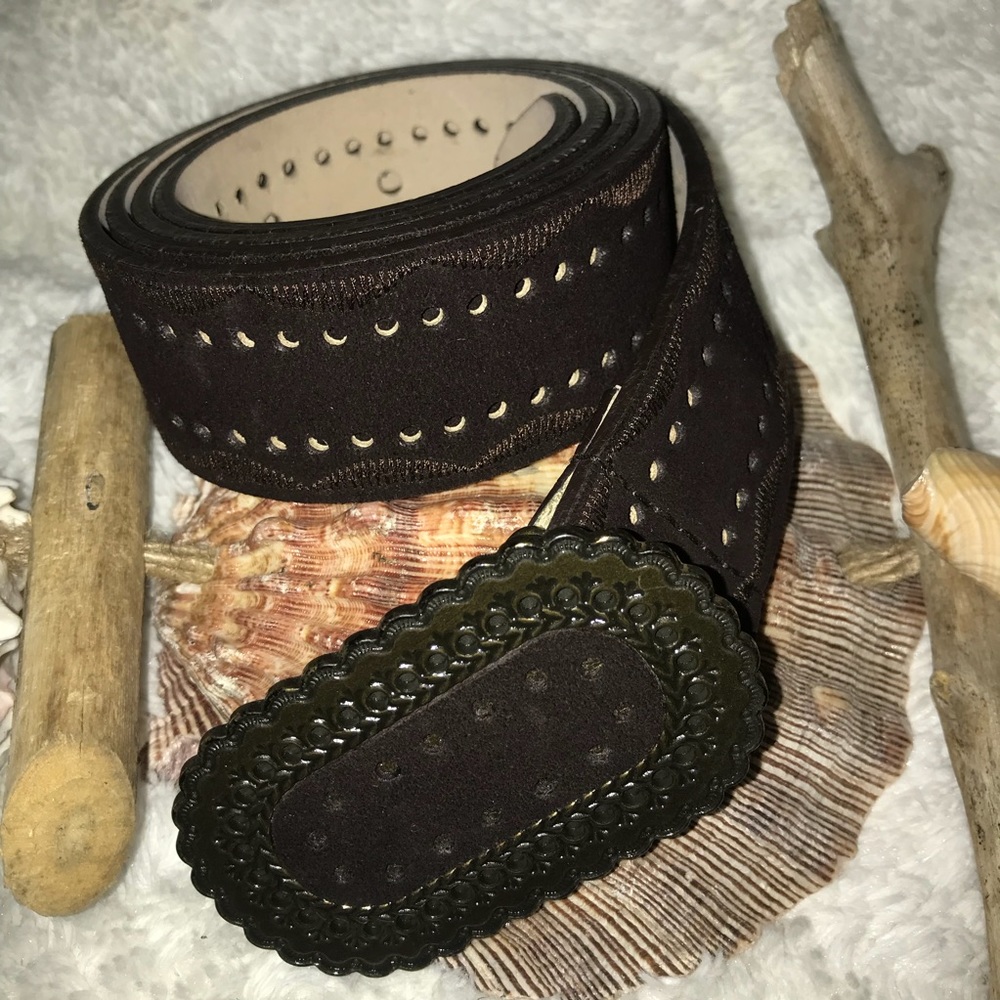 Genuine Leather Embroided Belt
